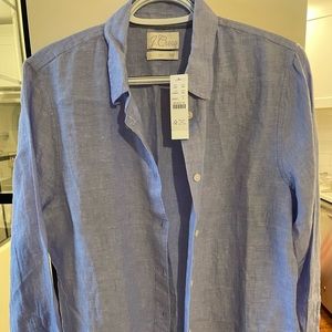 J. Crew Woman’s Linen Blouse. Slim, Size 8.